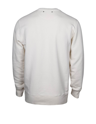 Shop Golden Goose Cotton Sweatshirt With Logo In White