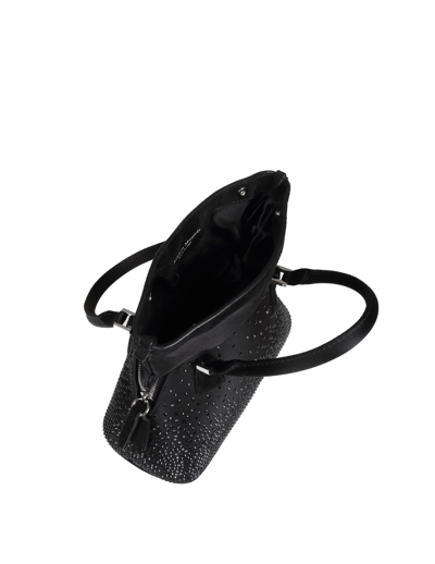 Shop Maison Margiela Mini 5ac Classic In Satin With Applied Crystals In Black