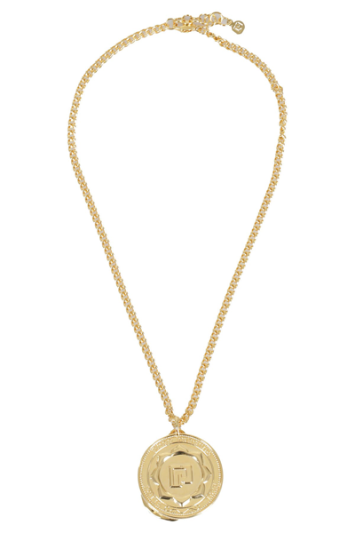 Shop Rabanne Long Necklace In Gold