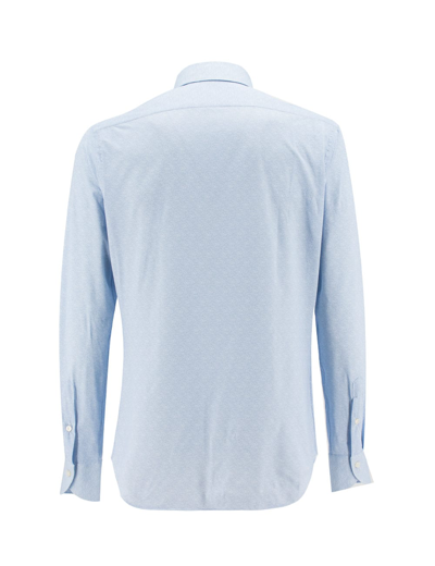 Shop Xacus Shirt In Blue Melange
