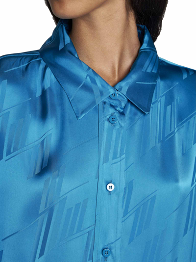 Shop Attico Shirt In Capri Blue