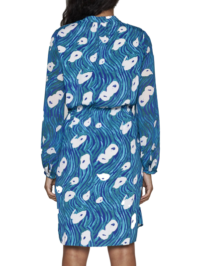 Shop Diane Von Furstenberg Dress In Ocean Tide Quetzal Green