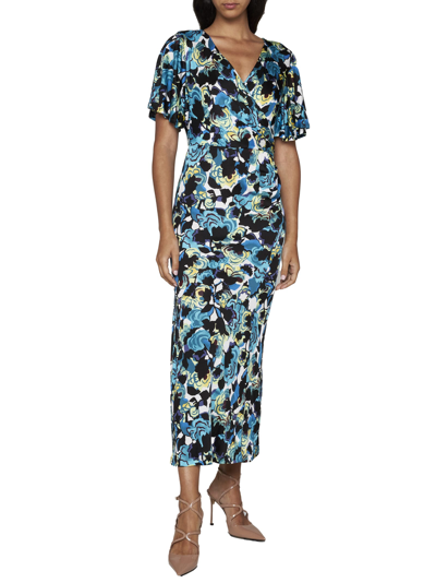 Shop Diane Von Furstenberg Dress In Urchin Flower