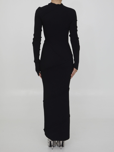 Shop Balenciaga Spiral Maxi Dress In Black