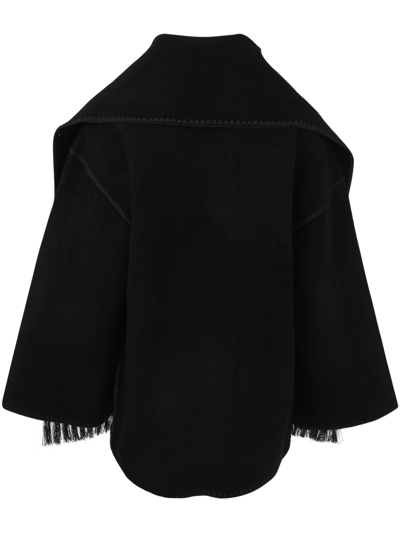 Shop Totême Embroidered Scraf Jacket In Black