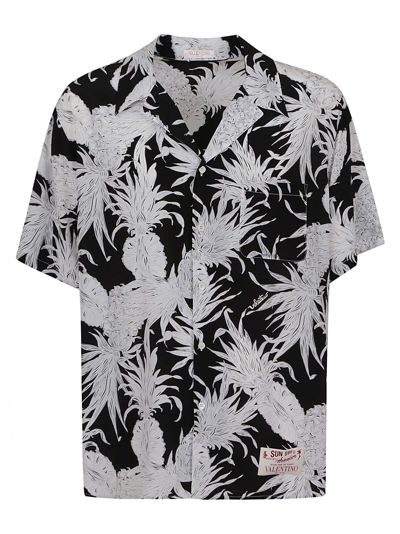 Valentino Crepe De Chine Shirt In Mlv Pineapple Fdo St Bianco | ModeSens