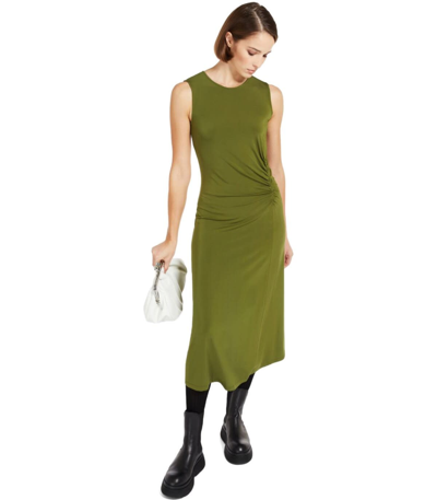 Shop Weekend Max Mara Crewneck Sleeveless Dress In Verde
