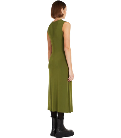 Shop Weekend Max Mara Crewneck Sleeveless Dress In Verde