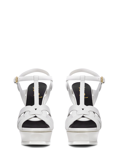 Shop Saint Laurent Sandals In White