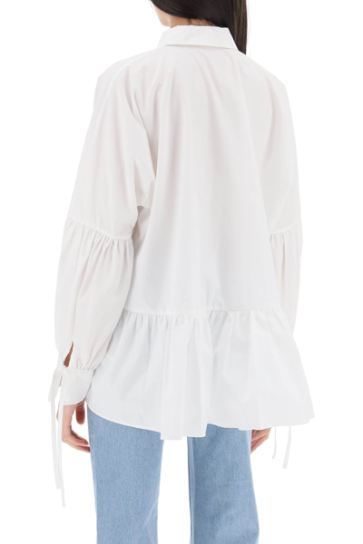Shop Cecilie Bahnsen Andrea Poplin Shirt In White (white)