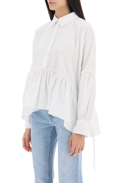 Shop Cecilie Bahnsen Andrea Poplin Shirt In White (white)