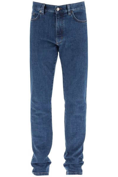 Shop Ermenegildo Zegna Stone-washed Organic Cotton Denim Jeans