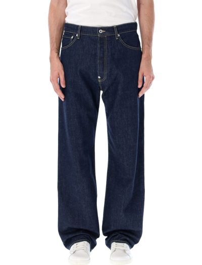 Shop Kenzo Rinsed Relaxed Jeans In Blu Rinsed