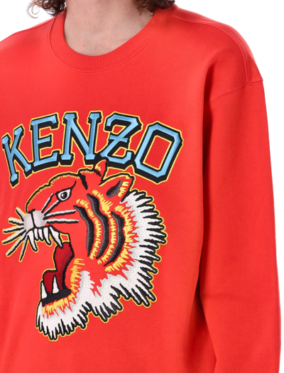 Shop Kenzo Varsity Jungle Tiger Crewneck In Red