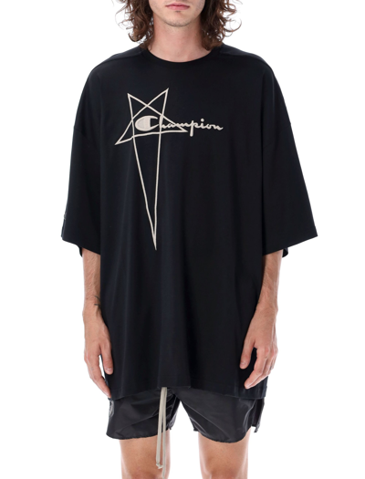 Shop Rick Owens X Champion Tommy T-shirt In Black