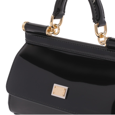 Shop Dolce & Gabbana Small Sicily Handbag In Black
