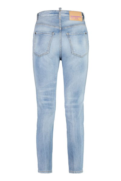 Shop Dsquared2 Twiggy Cropped Jeans In Denim