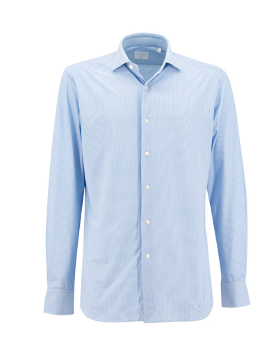 Shop Xacus Shirt In Stripe Blue White