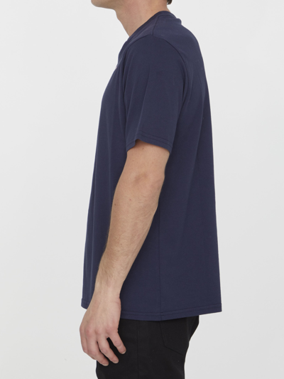 Shop Autry Cotton T-shirt With Logo In Blue