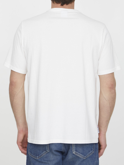 Shop Autry Cotton T-shirt With Logo In White