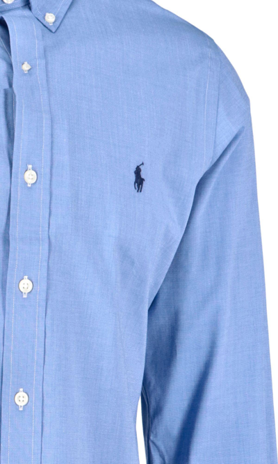 Shop Polo Ralph Lauren Classic Shirt In Light Blue