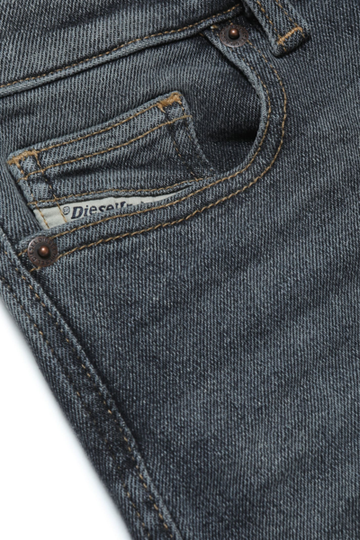 Shop Diesel 2020 D-viker-j Trousers  2020 Jeans 2020 D-viker Straight Gray Used Effect In Denim Black