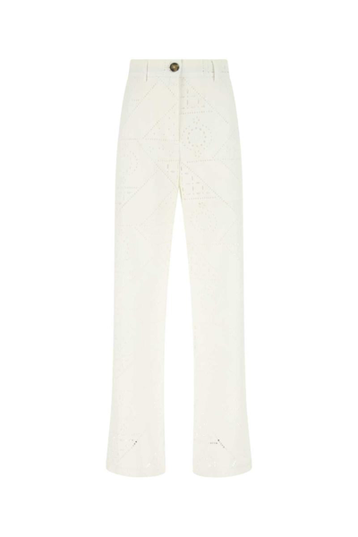 Shop Msgm Pants In White