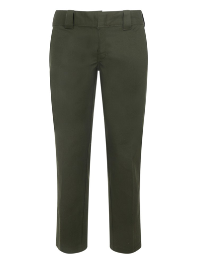 Shop Dickies Logo Patch Straight Leg Chino Pants In Green