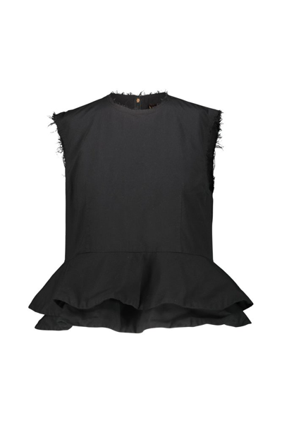 Shop Comme Des Garçons Crewneck Sleeveless Top In Black