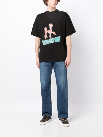 Blue Sky Inn Logo-print Cotton T-shirt In Black