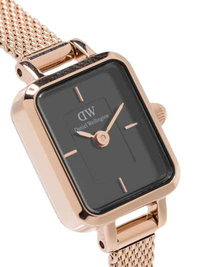 Shop Daniel Wellington Quadro Mini 19mm In Black