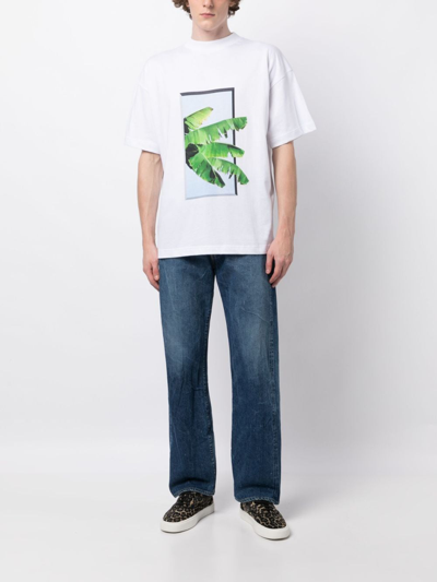 Blue Sky Inn Mens Leaf T-shirt In White In White