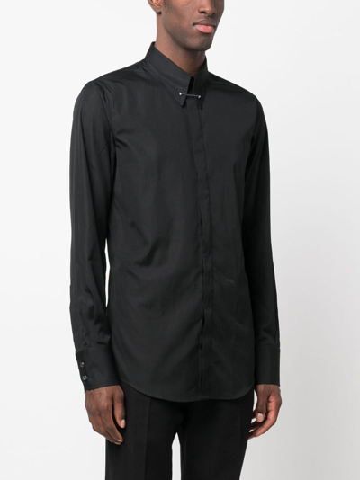 Shop Dsquared2 Logo-print Cotton Shirt In Black