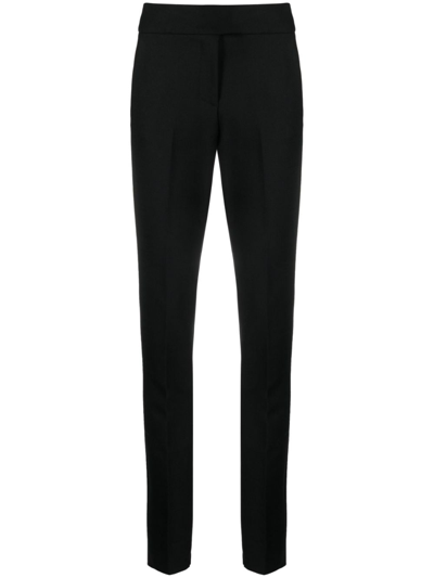 Shop Fabiana Filippi High-waist Skinny-cut Trousers In Black