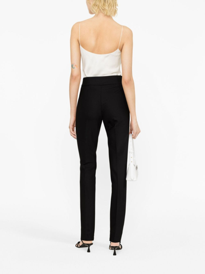 Shop Fabiana Filippi High-waist Skinny-cut Trousers In Black