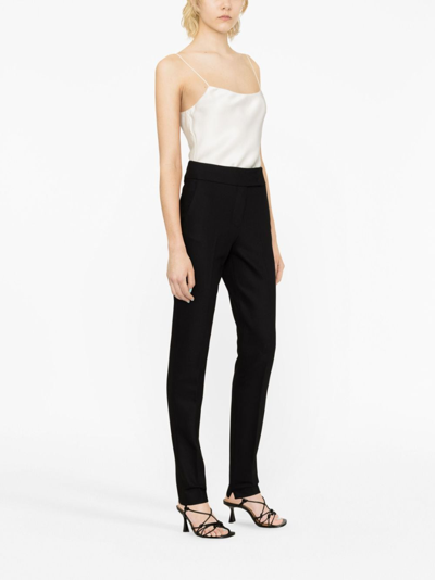 Shop Fabiana Filippi High-waist Skinny-cut Trousers In Black