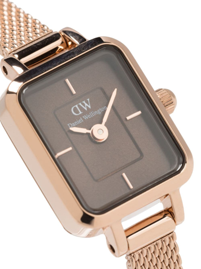 Daniel Wellington Quadro Mini 19mm In Brown