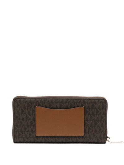 Michael Kors Jet Set Charm Leather Wallet In Brown