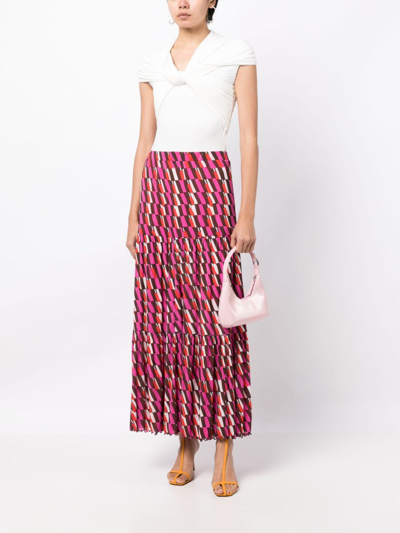 Shop Diane Von Furstenberg Austria Printed Maxi Skirt In Pink