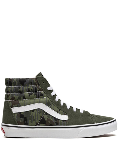 Shop Vans Sk8-hi "rain Camo Green" Sneakers