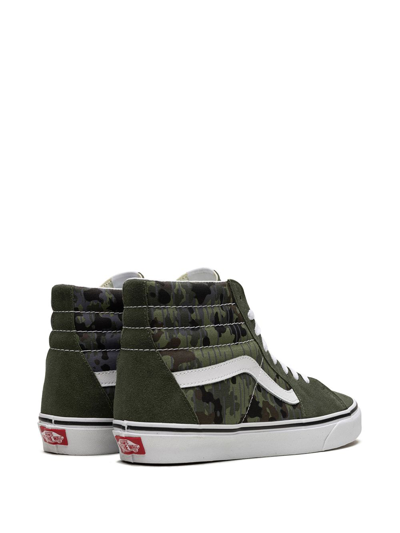 Shop Vans Sk8-hi "rain Camo Green" Sneakers