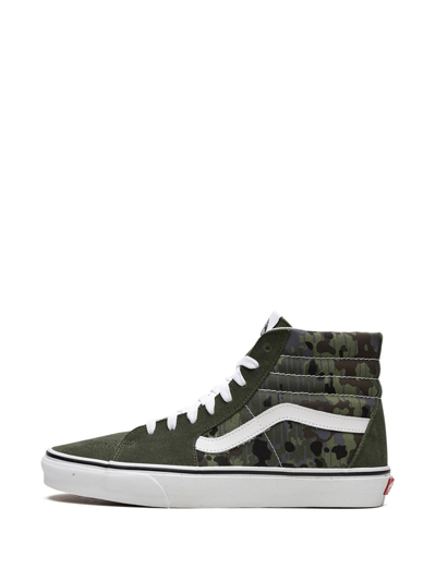 Shop Vans Sk8-hi "rain Camo Green" Sneakers