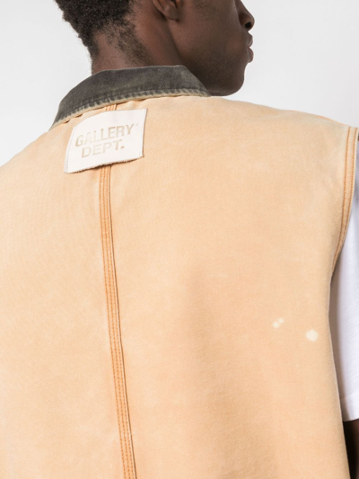 Shop Gallery Dept. Logan Cotton Vest Jacket In Neutrals