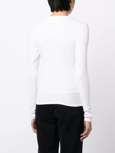 Shop Rag & Bone Long-sleeved Organic-cotton Top In White