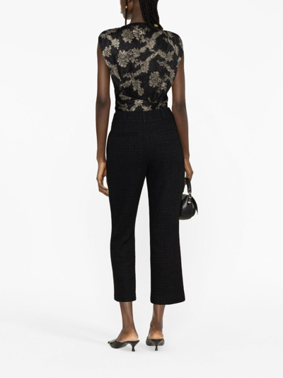 Iro Bouclé Straight-leg Cropped Trousers In Black