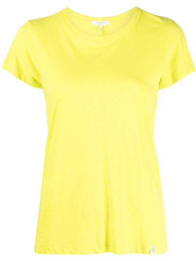 Shop Rag & Bone The Slub Organic Cotton T-shirt In Yellow