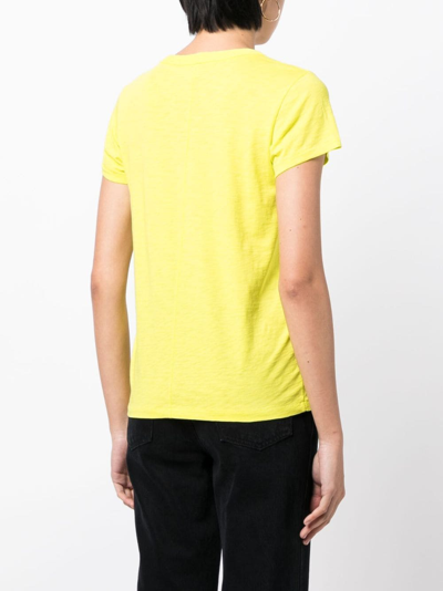 Shop Rag & Bone The Slub Organic Cotton T-shirt In Yellow
