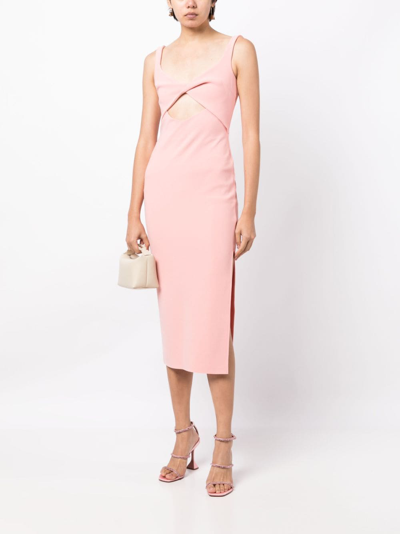 Shop Bec & Bridge Joelle Cut-out Detail Midi Dress In Pink