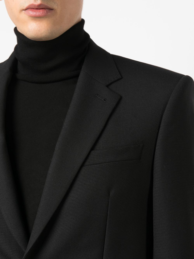 Shop Filippa K Single-breasted Wool-blend Blazer In Black