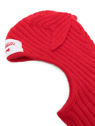 Shop Charles Jeffrey Loverboy Chunky Ears Knit Baclava In Red
